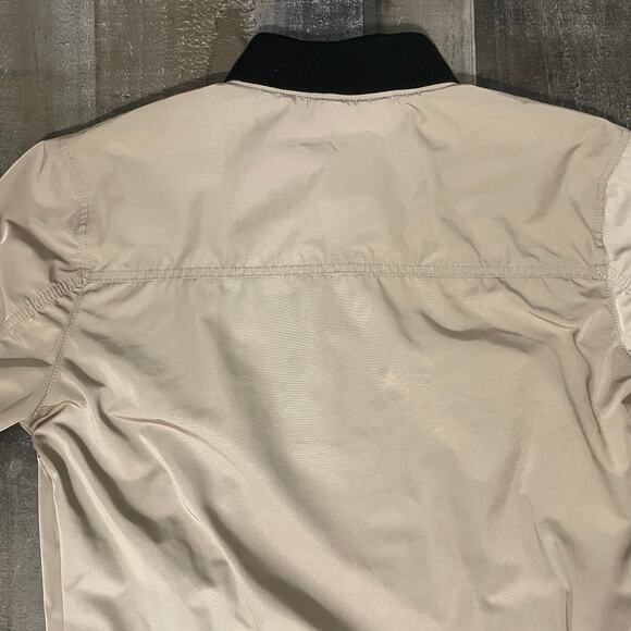 Hollister Classic Bomber Jacket Water Resistant Tan Black Zip Front Men’s sz M - Picture 13 of 16